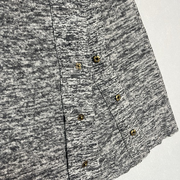 Anthropologie Sparrow‎ Mini Skirt Sz S 100% Merino Wool Heather Gray Gorpcore - Picture 2 of 9